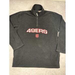 San Francisco 49ers Pullover Fleece Mens XL NFL Football Quarter Zip Reebok